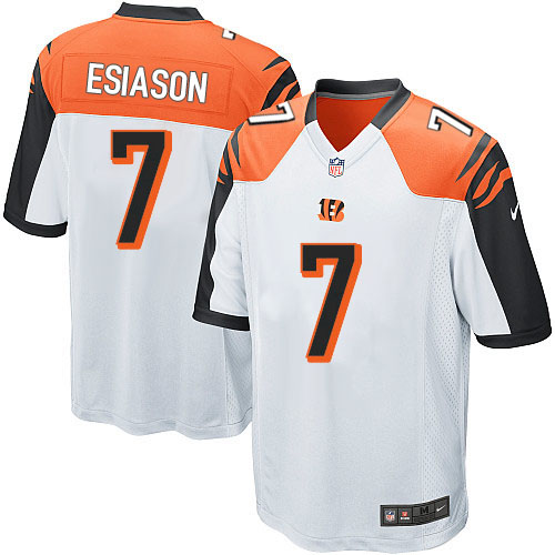 Youth Limited Boomer Esiason Nike Jersey White Road - #7 NFL Cincinnati Bengals